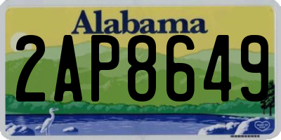 AL license plate 2AP8649