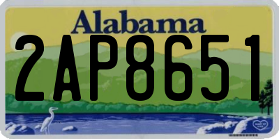 AL license plate 2AP8651