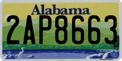 AL license plate 2AP8663