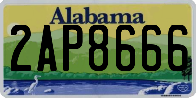AL license plate 2AP8666