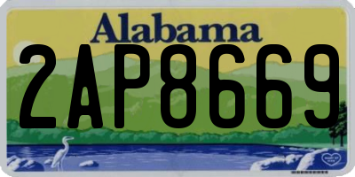 AL license plate 2AP8669