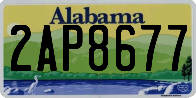 AL license plate 2AP8677