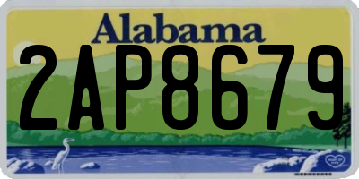 AL license plate 2AP8679