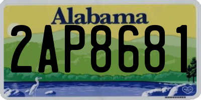 AL license plate 2AP8681