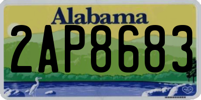AL license plate 2AP8683