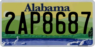 AL license plate 2AP8687