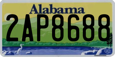 AL license plate 2AP8688