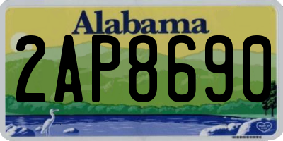AL license plate 2AP8690