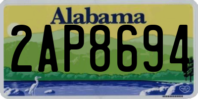AL license plate 2AP8694