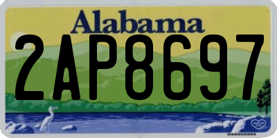 AL license plate 2AP8697