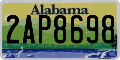 AL license plate 2AP8698
