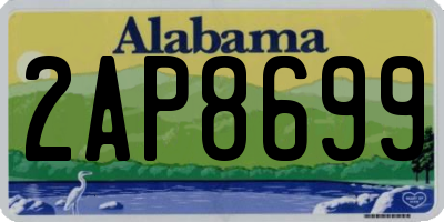 AL license plate 2AP8699