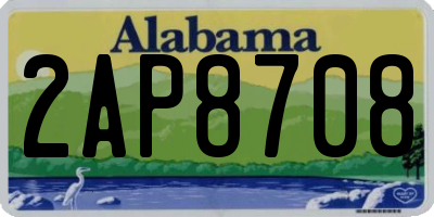 AL license plate 2AP8708
