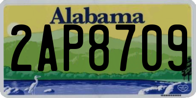 AL license plate 2AP8709