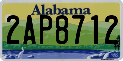 AL license plate 2AP8712
