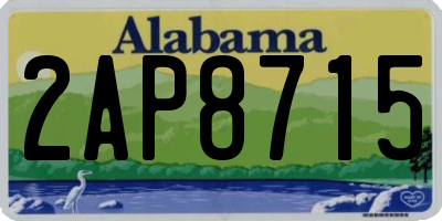 AL license plate 2AP8715