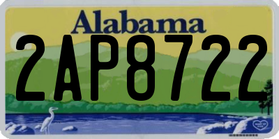 AL license plate 2AP8722