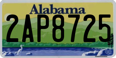 AL license plate 2AP8725