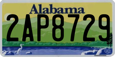 AL license plate 2AP8729