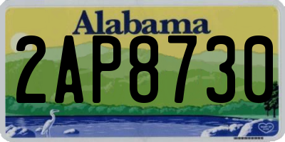 AL license plate 2AP8730
