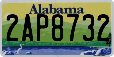 AL license plate 2AP8732