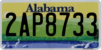 AL license plate 2AP8733