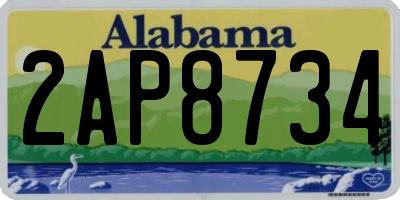 AL license plate 2AP8734