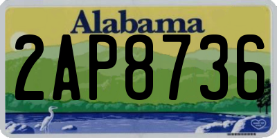 AL license plate 2AP8736