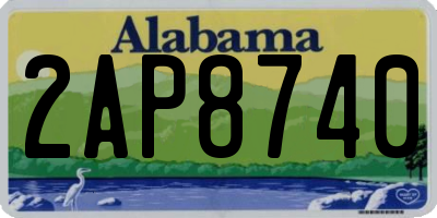 AL license plate 2AP8740