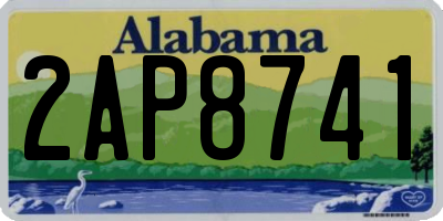 AL license plate 2AP8741