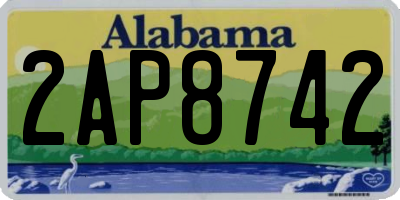 AL license plate 2AP8742