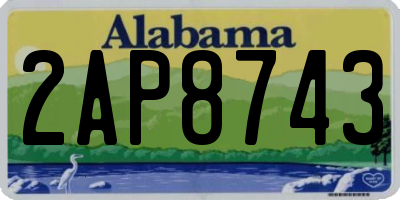 AL license plate 2AP8743