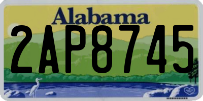 AL license plate 2AP8745