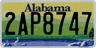 AL license plate 2AP8747