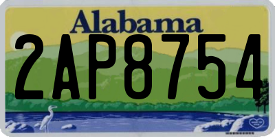 AL license plate 2AP8754