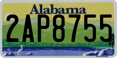 AL license plate 2AP8755