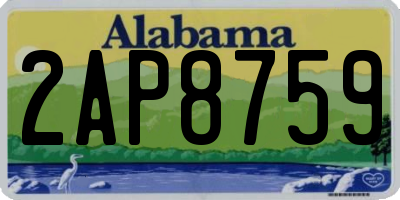 AL license plate 2AP8759