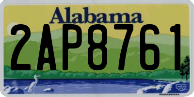 AL license plate 2AP8761