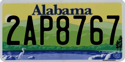 AL license plate 2AP8767