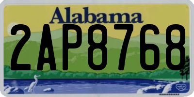 AL license plate 2AP8768