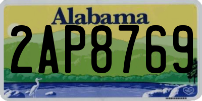 AL license plate 2AP8769
