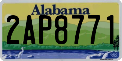 AL license plate 2AP8771