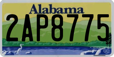 AL license plate 2AP8775