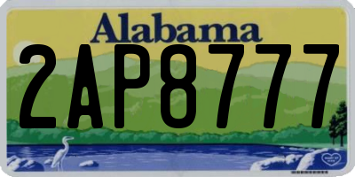 AL license plate 2AP8777