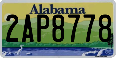 AL license plate 2AP8778