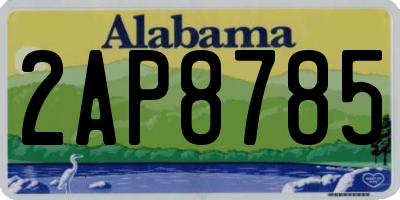 AL license plate 2AP8785