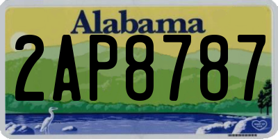 AL license plate 2AP8787