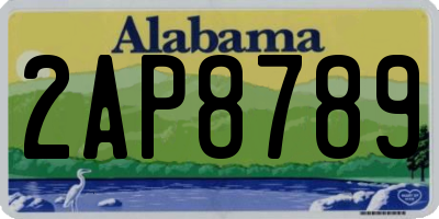AL license plate 2AP8789