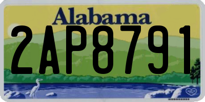 AL license plate 2AP8791