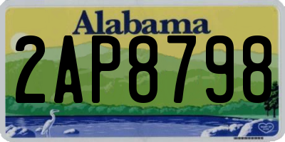 AL license plate 2AP8798
